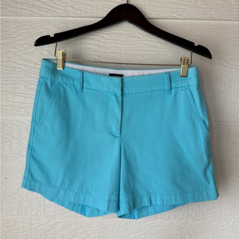 J.Crew Chino Shorts Size 4 Water Park Blue 5" inseam